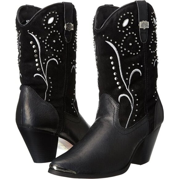 dingo ava black embellished boots size 9.5 - Picture 1 of 12